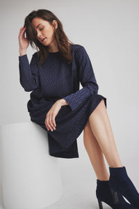 Albinano Dress - Navy Blue