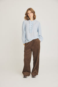 Anso Blouse - Blue Fog