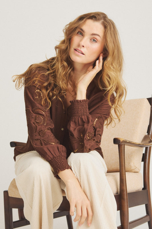 LUXZUZ // ONE TWO Ari Shirt Shirt 718 Suitcase Brown