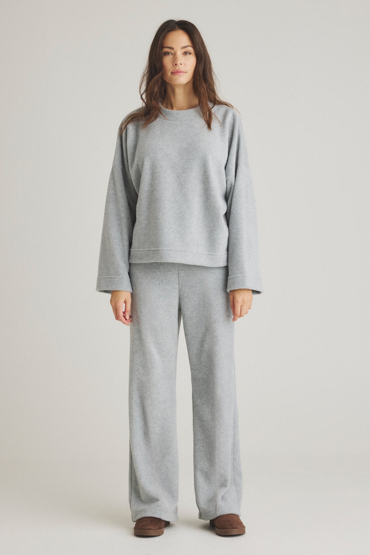 LUXZUZ // ONE TWO Beata Pant Pant 808 Light Grey Melange