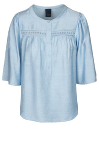 Carolanti Blouse - Chambray Blue