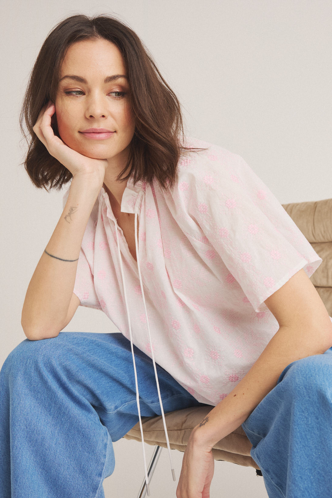 LUXZUZ // ONE TWO Chanellin Blouse Blouse 322 Pink Lady