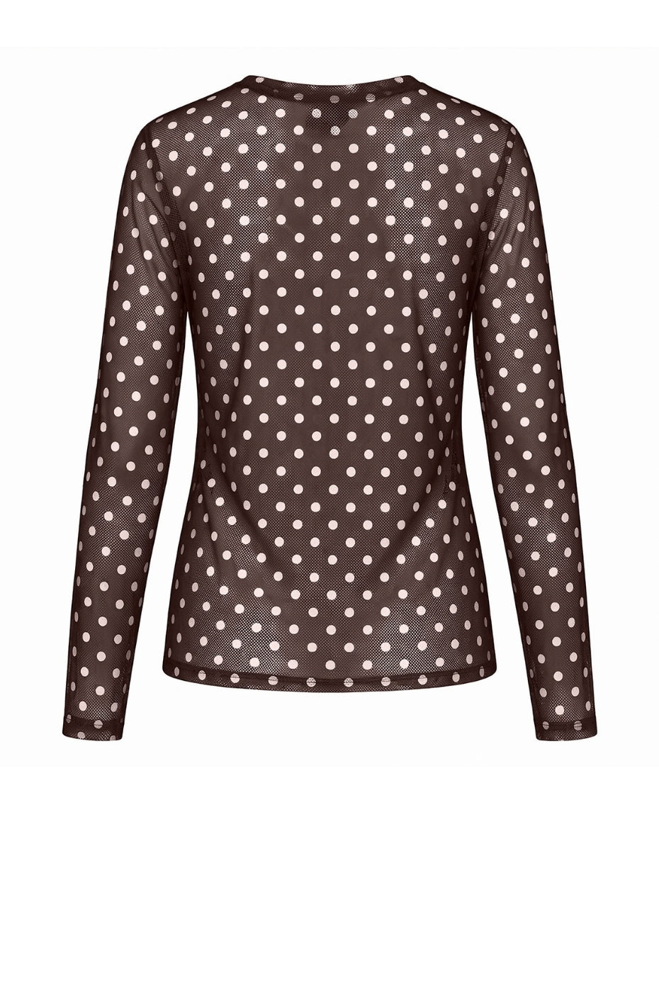 LUXZUZ // ONE TWO Dot Mesh T-shirt T-Shirt 799 Choco Lux