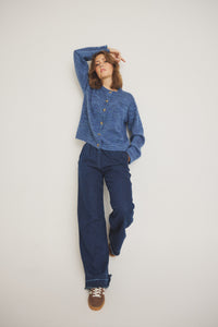 Elida Knit - Antique Blue