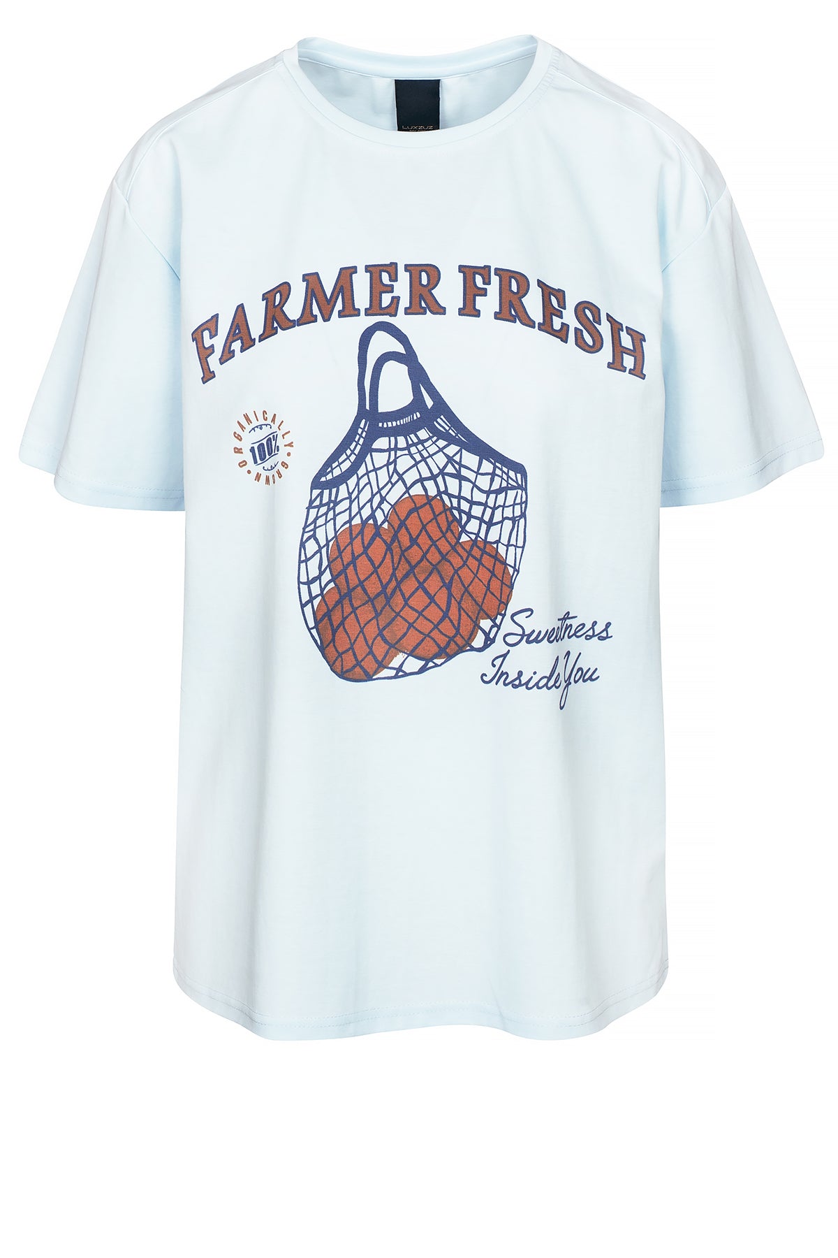 LUXZUZ // ONE TWO Farmer Fresh T-shirt T-Shirt 509 Baby Blue