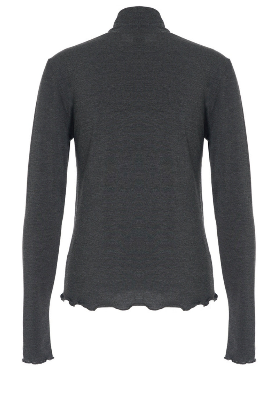 LUXZUZ // ONE TWO Jachio Bamboo Rollneck T-Shirt 816 Dark Grey Melange