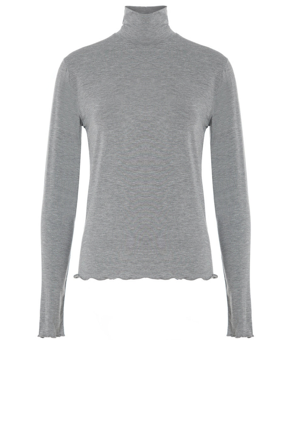 LUXZUZ // ONE TWO Jachio Bamboo Rollneck T-Shirt 821 Grey Marl