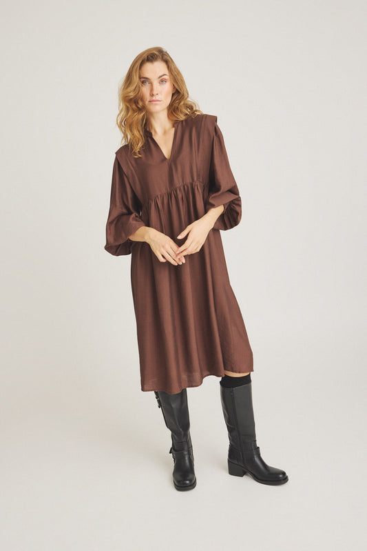LUXZUZ // ONE TWO Jerica Dress Dress 718 Suitcase Brown