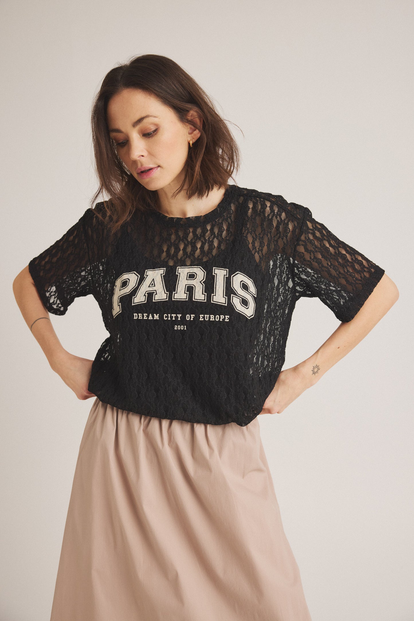 LUXZUZ // ONE TWO Jua T-shirt T-Shirt 999 Black