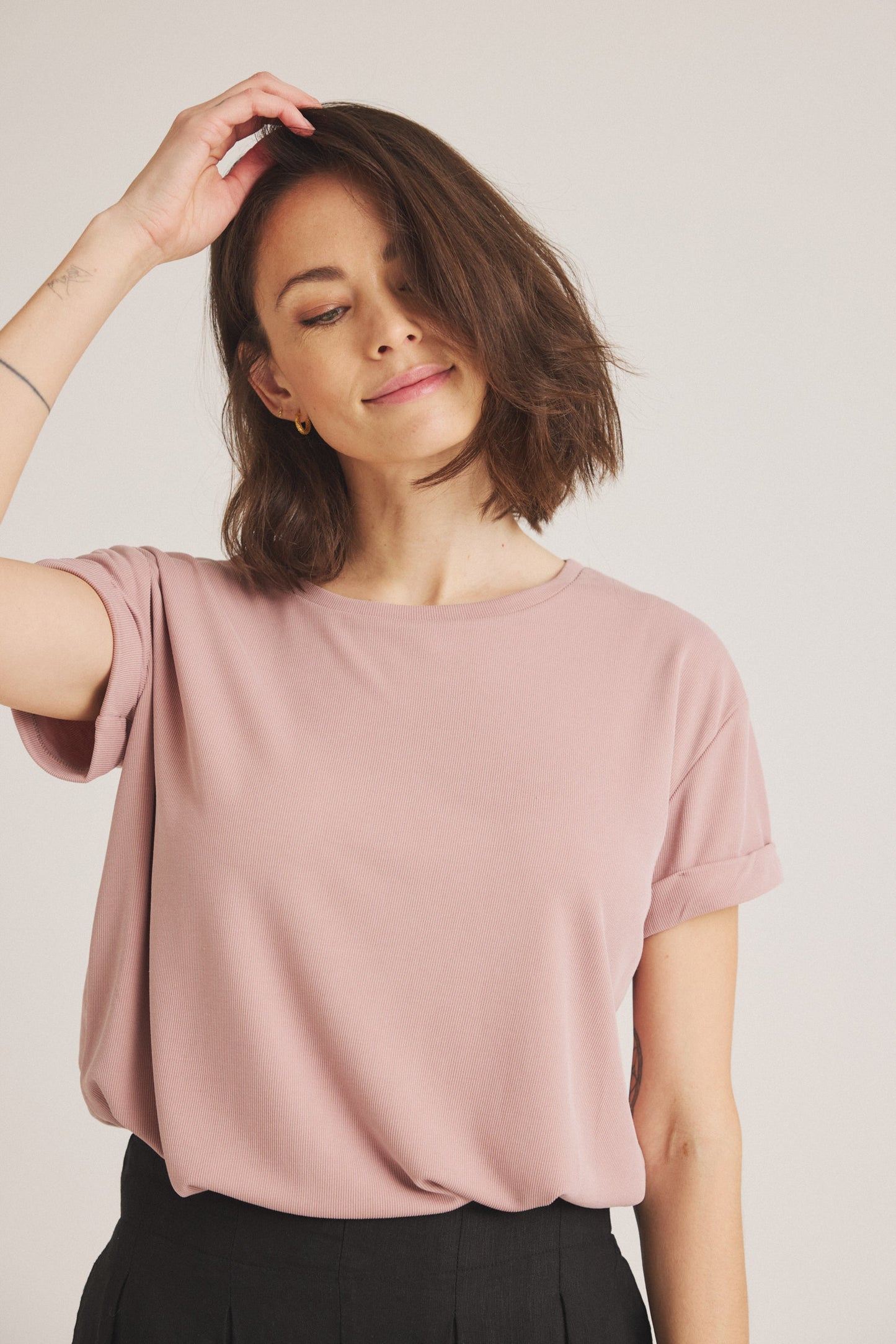 LUXZUZ // ONE TWO Karin T-Shirt 321 Vintage Rose