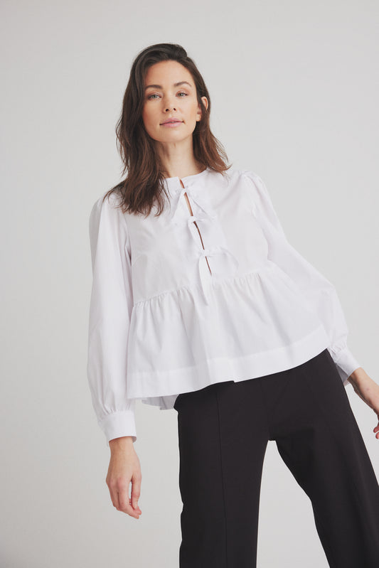 LUXZUZ // ONE TWO Lynette Blouse Blouse 901 White