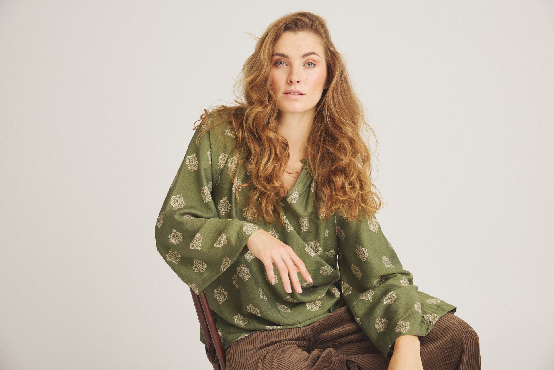 LUXZUZ // ONE TWO Salinas Blouse Blouse 627 Loden Green