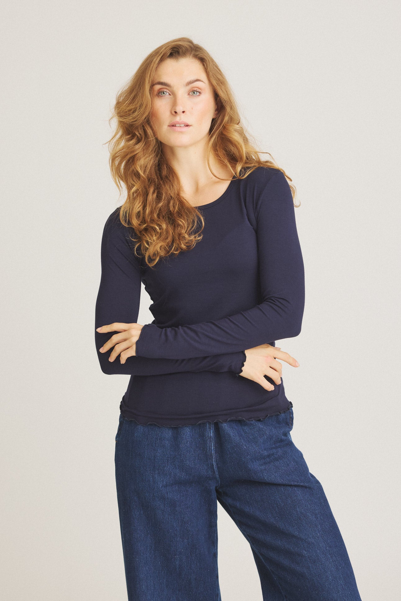 LUXZUZ // ONE TWO Sigba Bamboo T-shirt T-Shirt 577 Night Blue