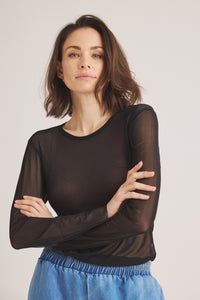 Sigborg Mesh T Shirt - Black