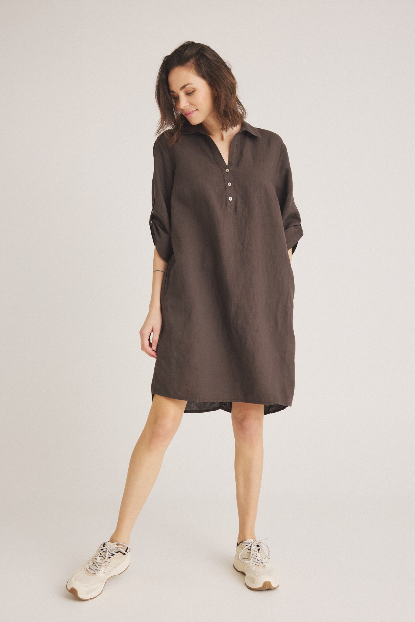 LUXZUZ // ONE TWO Siwinia Dress Dress 799 Choco Lux