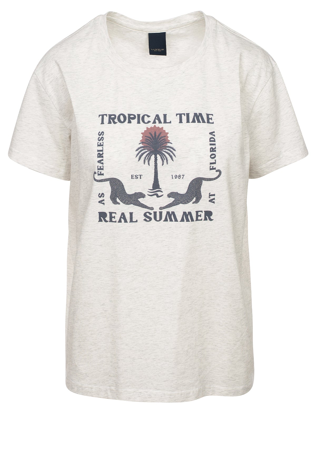 LUXZUZ // ONE TWO Troti T-shirt T-Shirt 826 Offwhite Melange