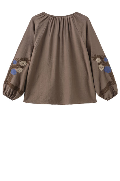 LUXZUZ // ONE TWO Adel Blouse Blouse 788 Chocolate Chip