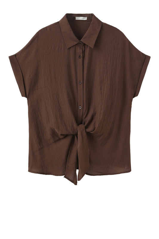LUXZUZ // ONE TWO Adelgunde Shirt Shirt Dark Brown 7090