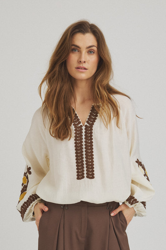 LUXZUZ // ONE TWO Adelhejd Blouse Blouse Cream 7037