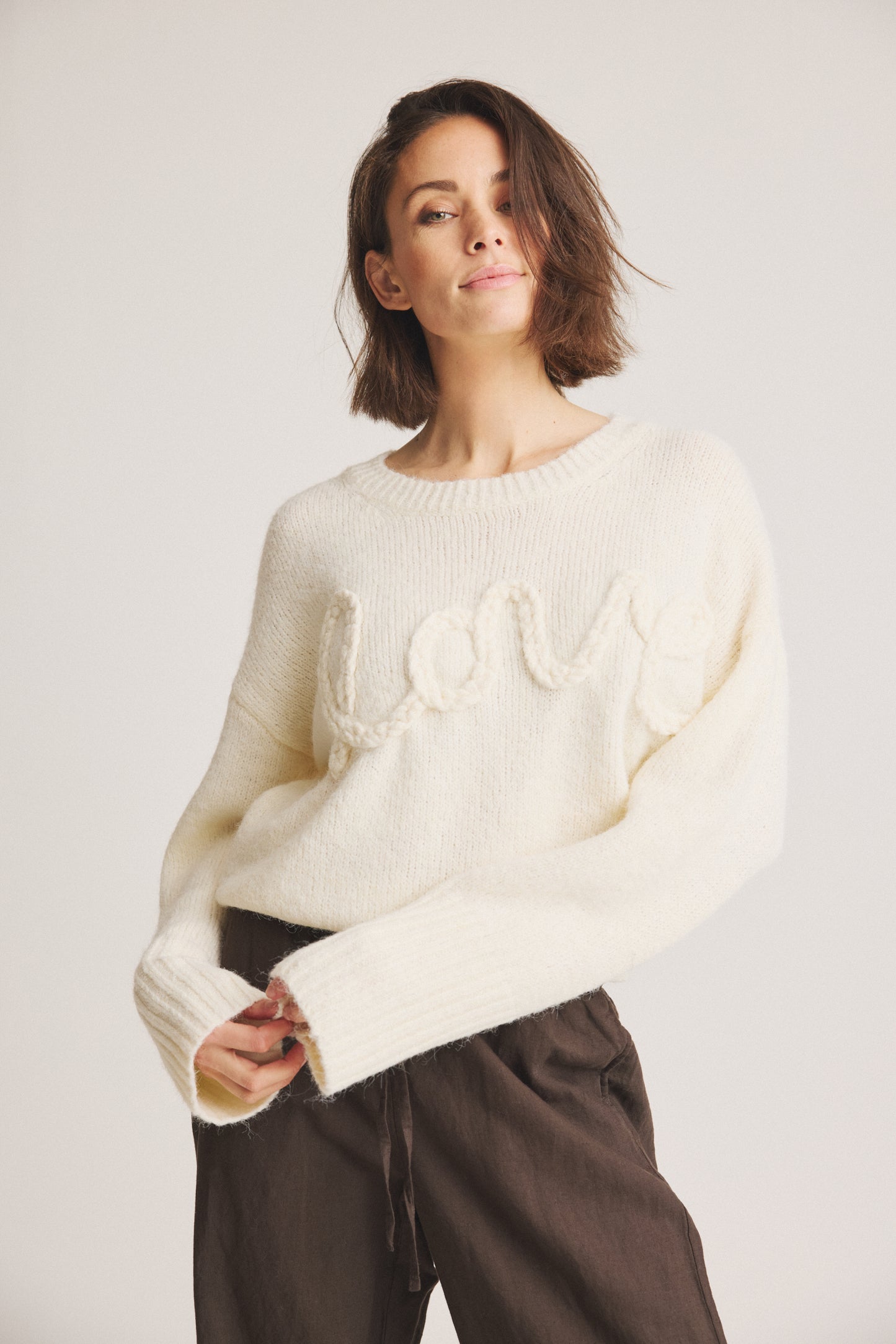 LUXZUZ // ONE TWO Agneta Knit Knit 737 Cream