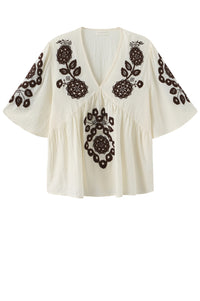 Agnethe Blouse - Coffee Bean