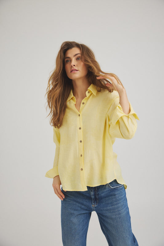 LUXZUZ // ONE TWO Aimi Blouse Blouse Soft Yellow 1029