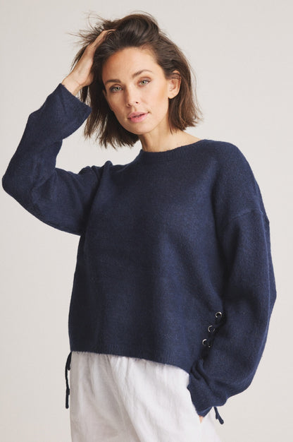 LUXZUZ // ONE TWO Albertine Knit Knit 575 Navy Blue