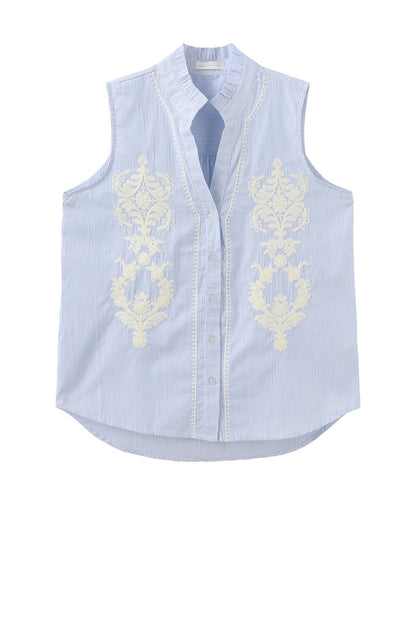 LUXZUZ // ONE TWO Aleksandrine Top Top Bright Blue 5035