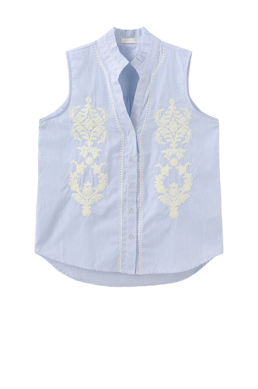 LUXZUZ // ONE TWO Aleksandrine Top Top Bright Blue 5035