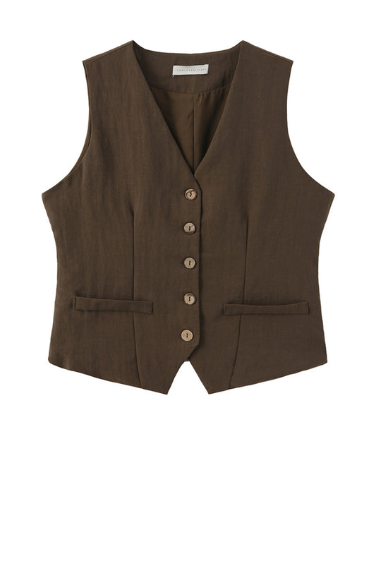 LUXZUZ // ONE TWO Alessandra Vest Vest Army Green 6330
