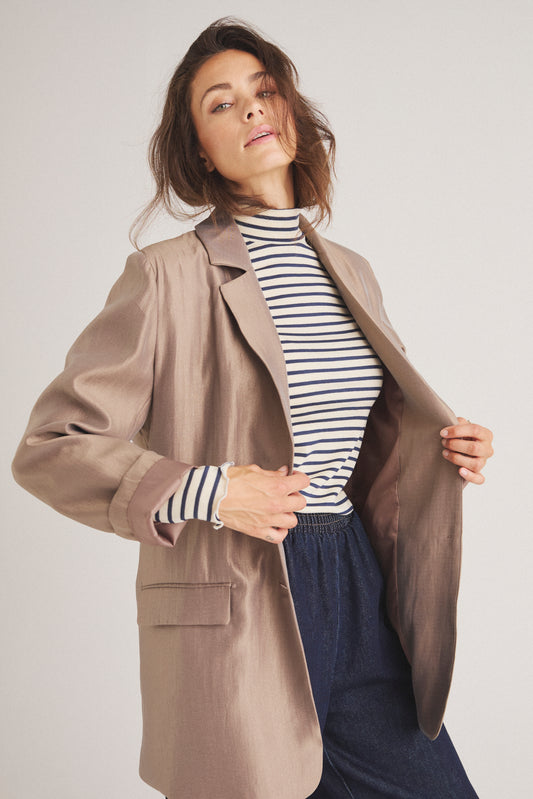 LUXZUZ // ONE TWO Alexie Blazer Jacket 701 Deer