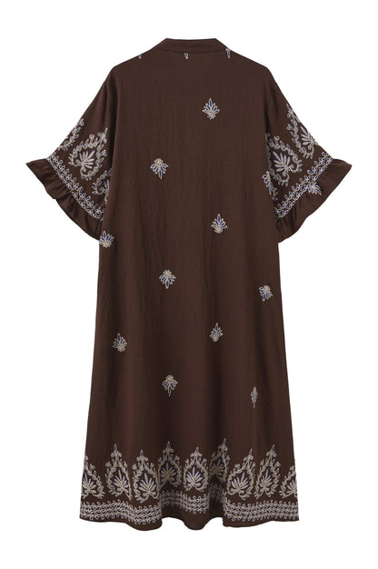 LUXZUZ // ONE TWO Alfhild Dress Dress Dark Brown 7090