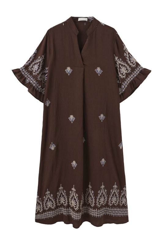 LUXZUZ // ONE TWO Alfhild Dress Dress Dark Brown 7090