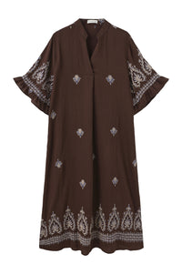 Alfhild Dress - Dark Brown