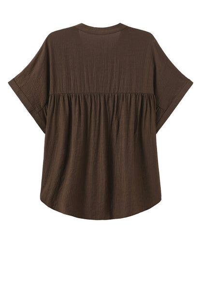 LUXZUZ // ONE TWO Alfrieda Blouse Blouse Dark Brown 7090