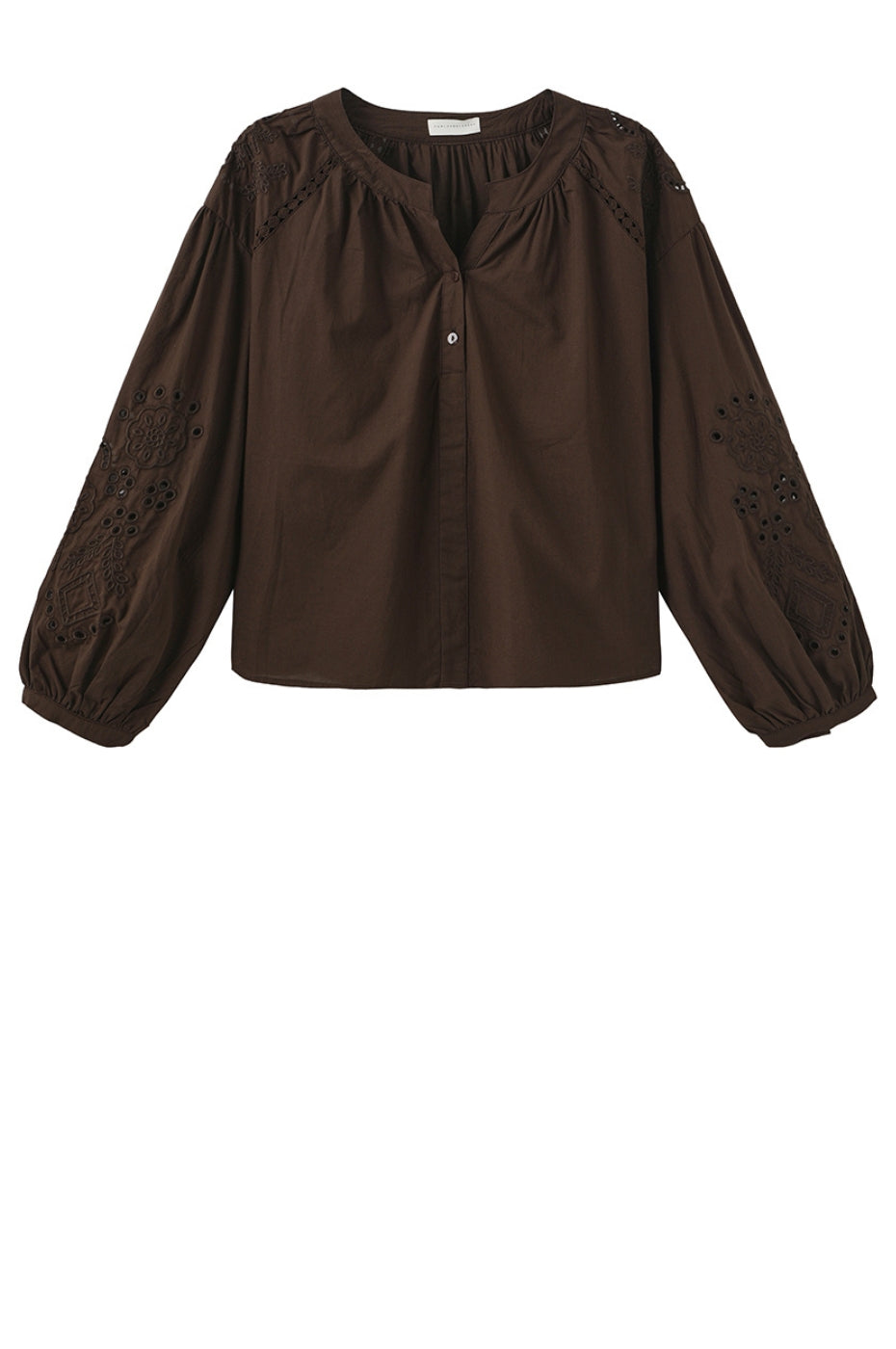 LUXZUZ // ONE TWO Alis Blouse Blouse Dark Brown 7090