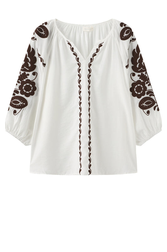 LUXZUZ // ONE TWO Allette Blouse Blouse Cream 7037