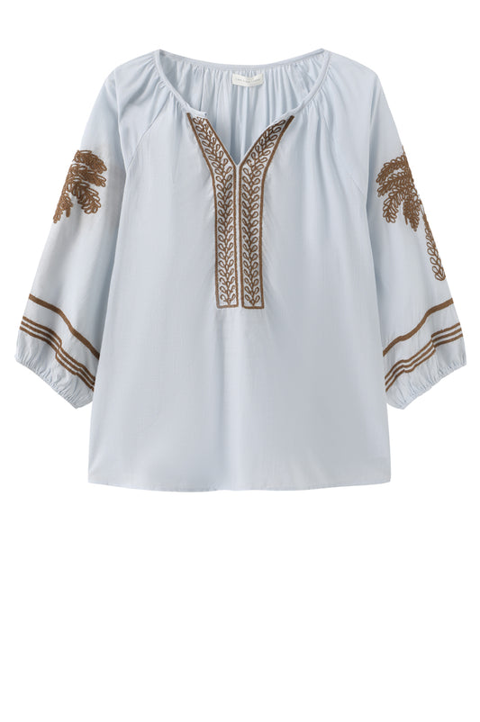 LUXZUZ // ONE TWO Allie Blouse Blouse Light Blue 5010