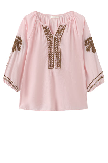 LUXZUZ // ONE TWO Allie Blouse Blouse Light Pink 3005