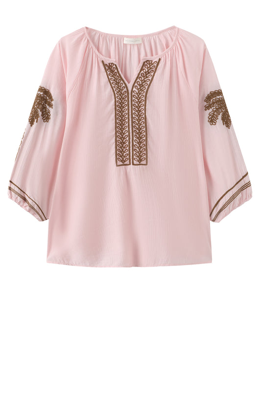 LUXZUZ // ONE TWO Allie Blouse Blouse Light Pink 3005