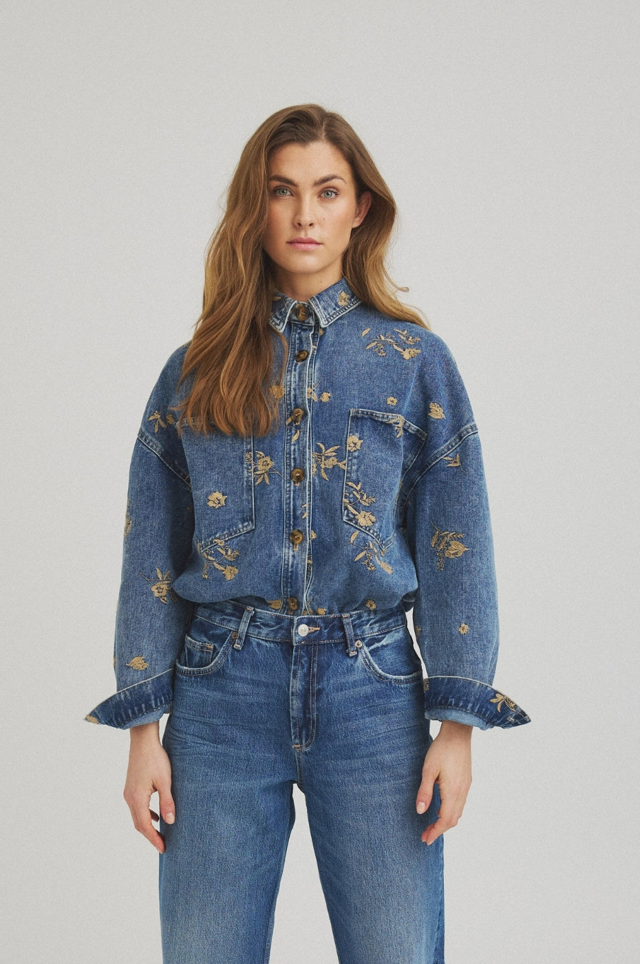 LUXZUZ // ONE TWO Allydia Shirt Shirt 531 Faded Denim