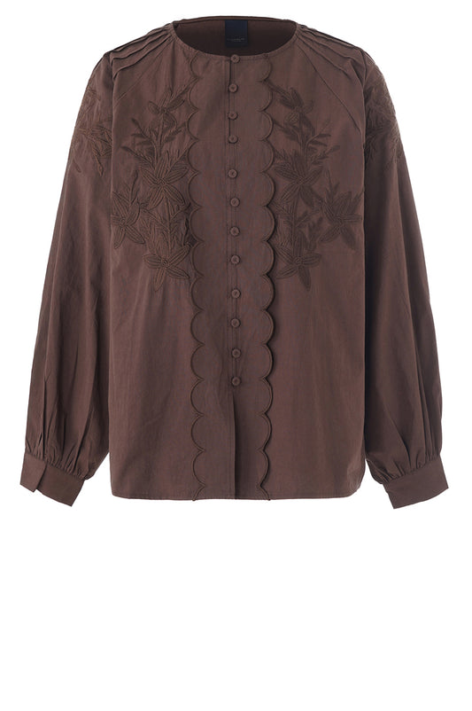 LUXZUZ // ONE TWO Aloisia Shirt Shirt 795 Coffee Bean