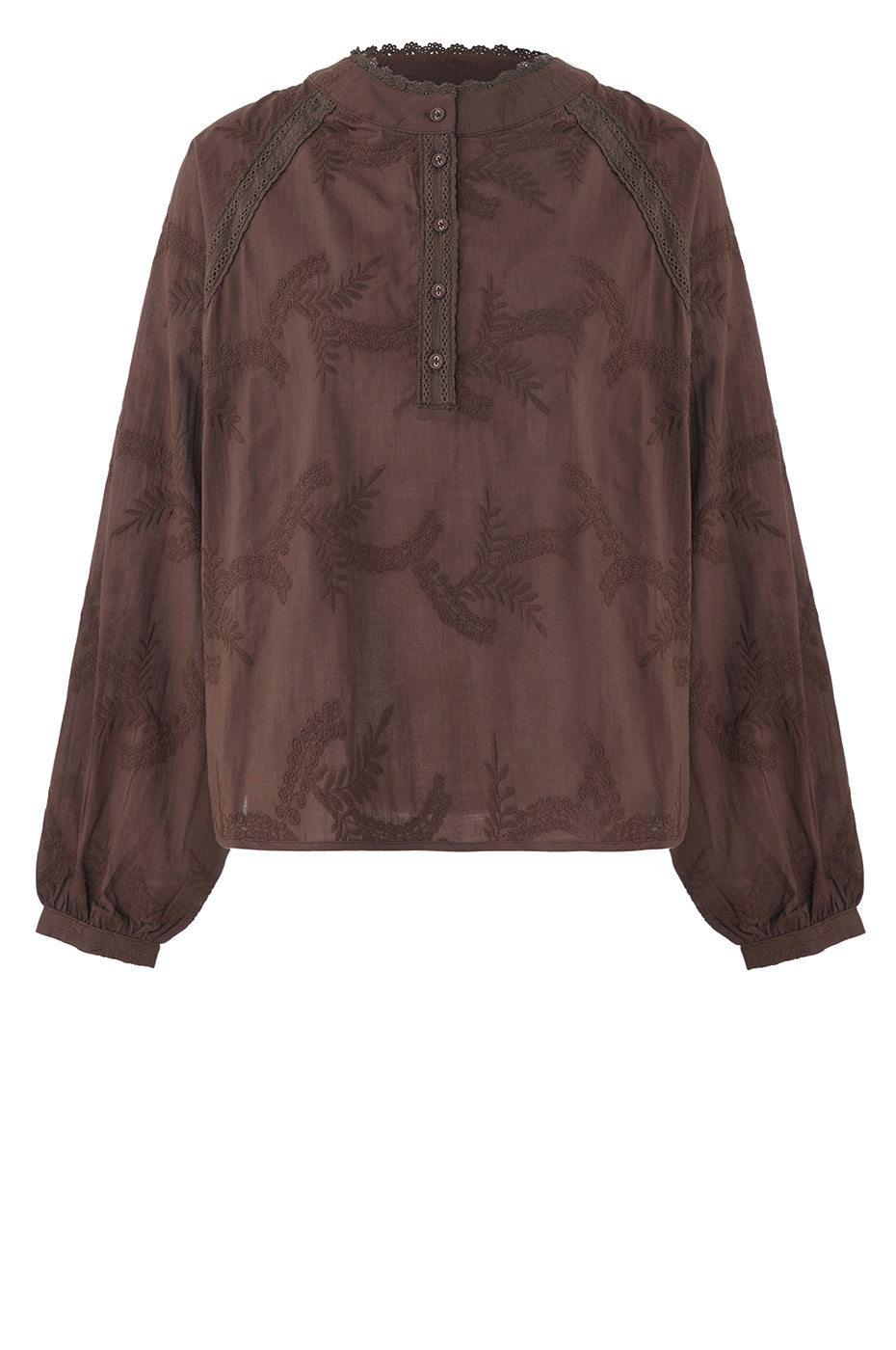 LUXZUZ // ONE TWO Alvina Blouse Blouse 795 Coffee Bean