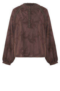 Alvina Blouse - Coffee Bean