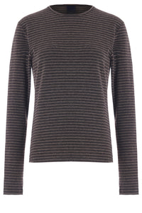 Amazig Stripe T-shirt - Chocolate Plum