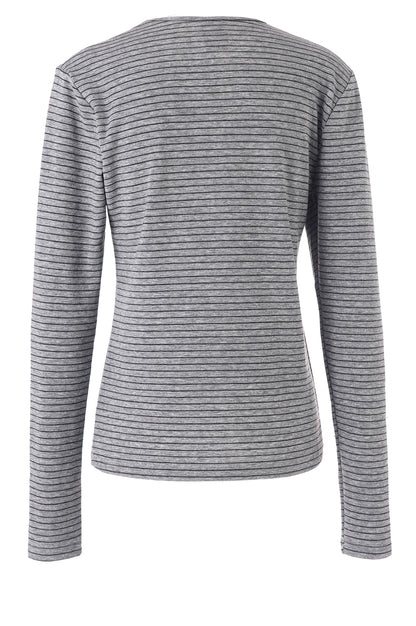 LUXZUZ // ONE TWO Amazig Stripe T-shirt T-Shirt 821 Grey Marl