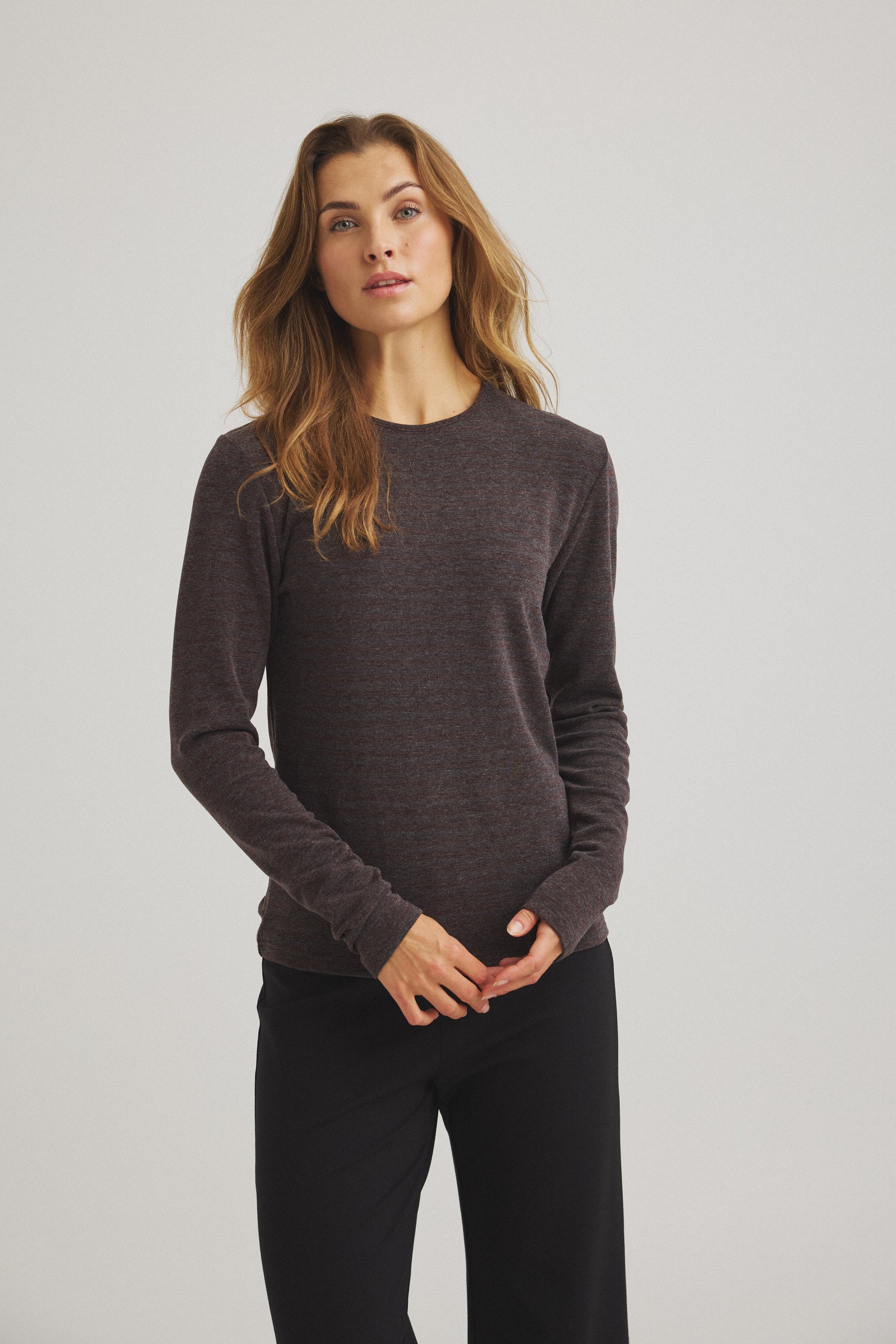 LUXZUZ // ONE TWO Amazig Stripe T-shirt T-Shirt 833 Asphalt