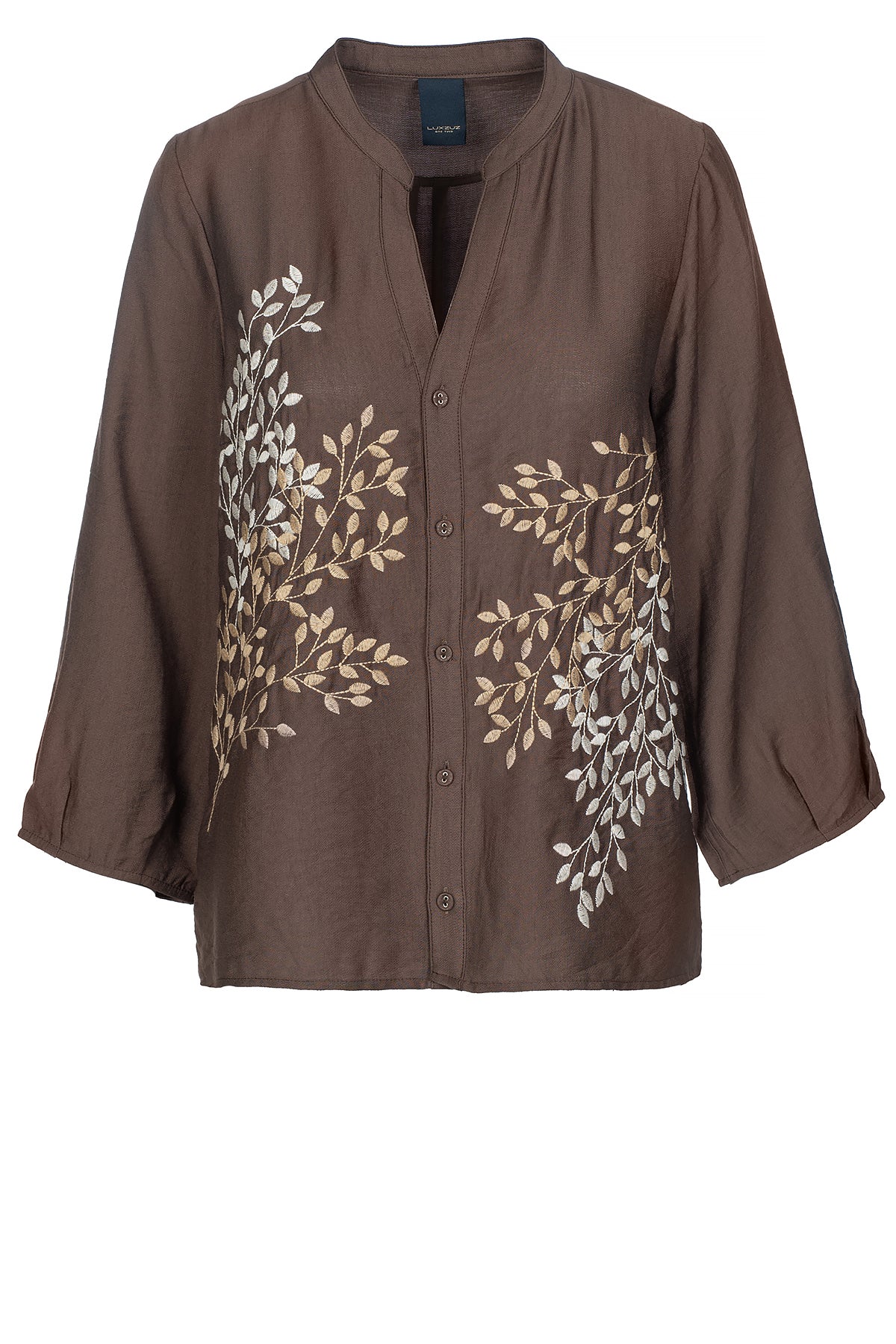 LUXZUZ // ONE TWO Ariago Shirt Shirt 788 Chocolate Chip