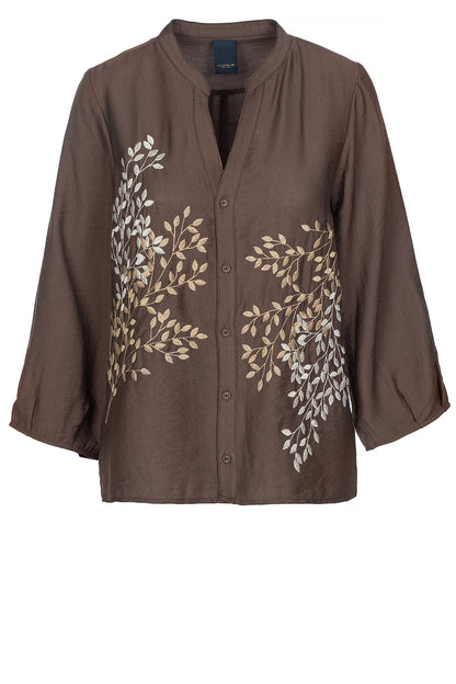 LUXZUZ // ONE TWO Ariago Shirt Shirt 788 Chocolate Chip