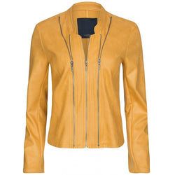 LUXZUZ // ONE TWO Athena Coated suede Jacket Jacket 113 Honey Gold